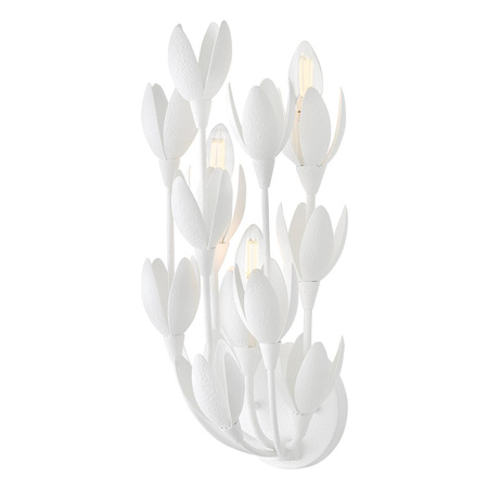 Designerski kinkiet Flora - 3 źródła światła - Tynk strukturalny (QN-FLORA-3W-WHT) - Quintiesse