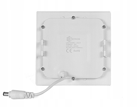 PANEL LED PODTYNKOWY PLAFON SUFITOWY KWADRAT PL-B03 6W B.ZIMNA - Syntron