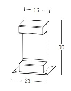 OUTDOOR BOLLARD LIGHT LED 8W CONCRETE (E191 Zambelis) - Zambelis