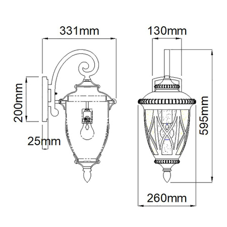 Kinkiet zewnętrzny Admirals Cove (KL-ADMIRALS-COVE-L) - Elstead Lighting