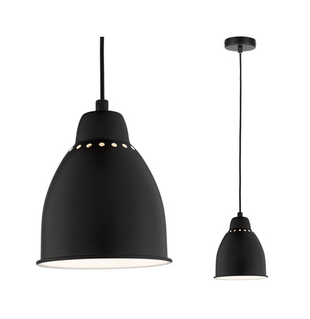 Neordic Hilla  lampa wisząca max. 1x40W E27 czarny 230V metal (PL79763) - PAULMANN