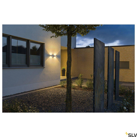 LOGS WALL, lampa ścienna outdoor, LED, 3000K, IP44, kwadratowa, kolor biały, 8W (232101) - SLV