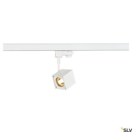 ALTRA DICE, spot do systemu 3-fazowej szyny wysokonapięciowej, QPAR51, kwadratowy, kolor biały, maks. 50W, z adapterem 3-fazowym (152321) - SLV