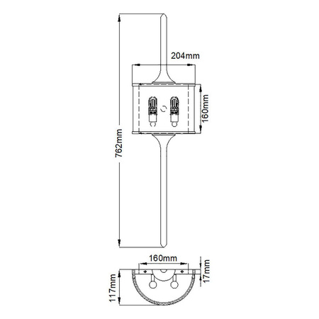 Kinkiet Mona (KL-MONA-L-NBR) - Elstead Lighting
