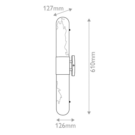 Duży kinkiet LED Ibiza - Oksydowana czerń (QN-IBIZA-L-BX) - Quintiesse