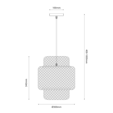 Lampa w stylu boho nad stół HESTIA 1xE27 (ML1808) - Milagro