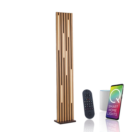 Q-AKUSTIK LAMPA PODŁOGOWA DREWNO (822-79) - Paul Neuhaus