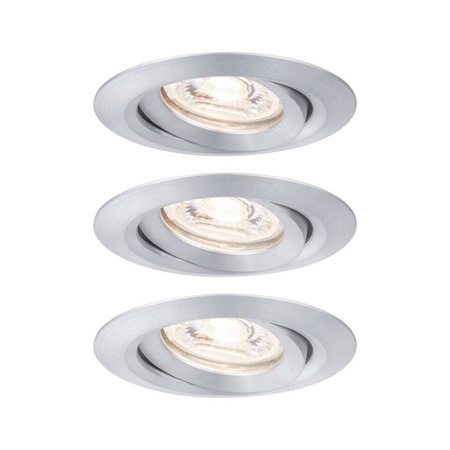  Oprawa wbudowana Nova mini Coin okrągła ruchoma LED 3x4W 310lm Aluminium (PL94297) - PAULMANN