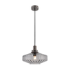 PENDANT LIGHT E27 MAX 40W METAL-GLASS ANODISED DARK GREY (23012 Zambelis) - Zambelis