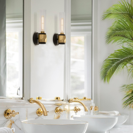 Kinkiet Ellison - 1 źródło światła - Czarny, klasyczny (HK-ELLISON1-BK-HB) - Elstead Lighting