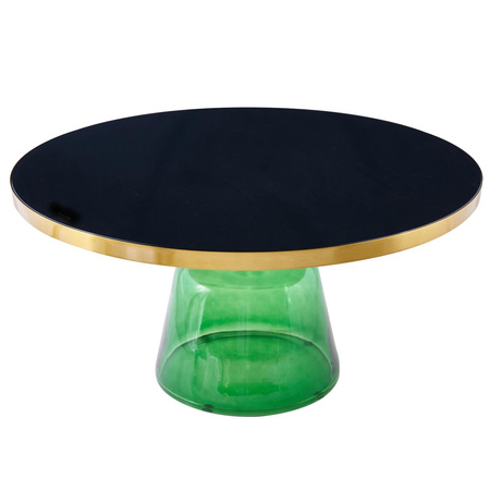 Stolik kawowy DOLCE FLAT zielono czarny 75 cm (C2-75 green) - Moos Home