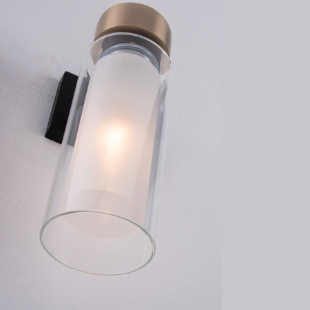 WALL LAMP E14 SANDY BLACK ANTIQUE BRASS IP44 (22135 Zambelis) - Zambelis
