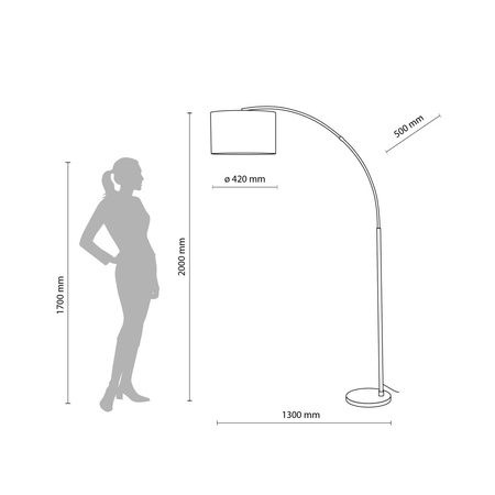 Lampa podłogowa ZENITH LINEN 1 (16023) - TK Lighting