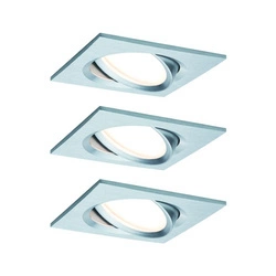 Zestaw Oprawa wbudowana Nova Plus Coin ściemniana ruchoma LED 3x6,8W 633lm 2700K Aluminium (PL93680) - PAULMANN