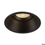 HORN-O, lampa wpuszczana, QPAR51, okrągła, kolor czarny matowy, maks. 50W, ze sprężynami zaciskowymi (113160) - SLV