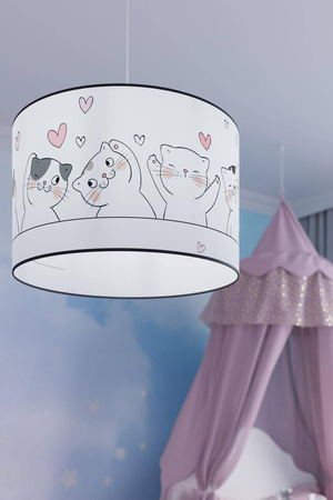 Lampa wisząca do pokoju dziecka bajkowy wzór CAT 30 (SL.1418) - Sollux Lighting