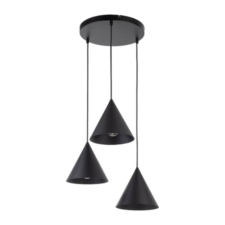CONO BLACK LAMPA WISZĄCA 3 KOŁO S (10067) - TK Lighting