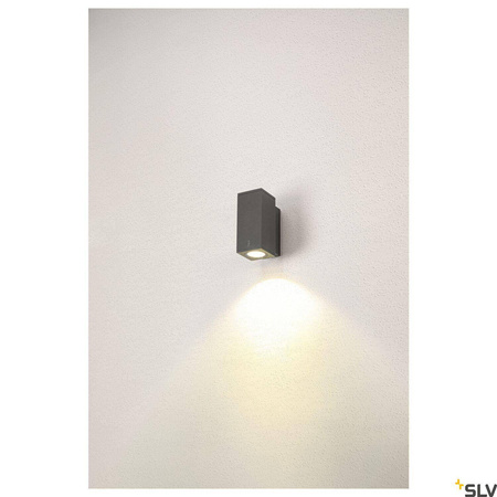 ENOLA SQUARE S, single lampa ścienna natynkowa LED outdoor, kolor antracytowy (1003416) - SLV
