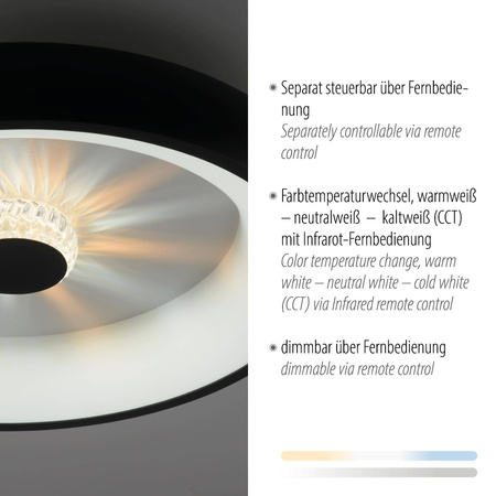 Plafon VERTIGO ceiling light black body (14384-18) - Paul Neuhaus
