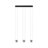 Aldan LED Lampa wisząca 3-lampowa 3x9W Czarna / Szczotkowane Aluminium ściemnialna (PL79720) - PAULMANN