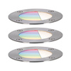 Oprawa dogruntowa Plug & Shine FLOOR zestaw kompletny SH Zigbee RGBW 3x3.6W IP65 24V srebrny / metal (PL94275) - PAULMANN