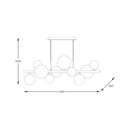 Lampa wisząca VILLA złota (MD5918-10-EGN) - Zuma Line
