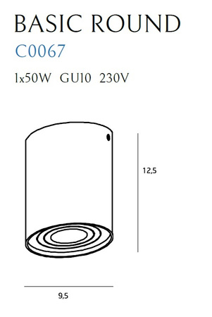 Lampa sufitowa BASIC ROUND (C0067) - Maxlight