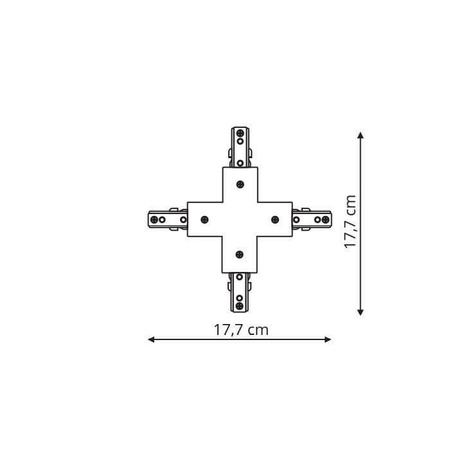 Łącznik X 3F czarny (LP-554/3F BK) - Light Prestige