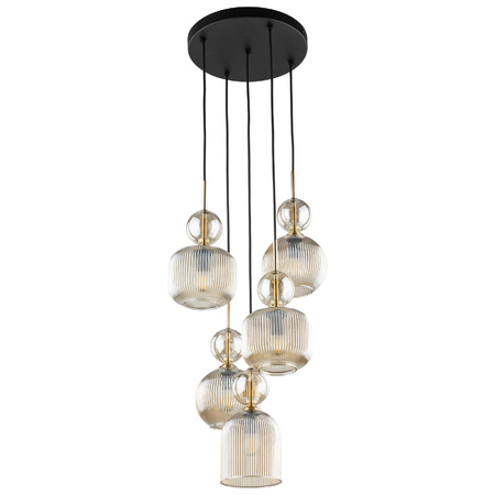 SOPHIA COGNAC LAMPA WISZACA 5XE14 (11043) - TK Lighting