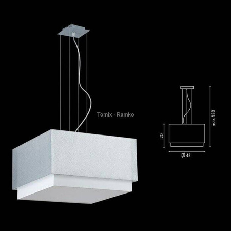 Żyrandol W-3 LASTRA srebro (66994 Ramko) - żyrandol