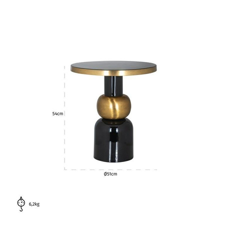 RICHMOND stolik MOSE 51 czarny (825173) - Richmond Interiors