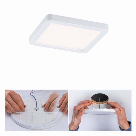 Plafoniera VariFit AREO LED 13W 1200lm 3000K okrągła 175mm IP44 230V satynowy nikiel / tworzywo sztuczne (PL93032) - PAULMANN
