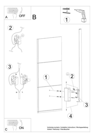 Kinkiet LAHTI L złoty LED 3000K (TH.196) - Thoro Lighting