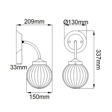 Kinkiet Cosmos (DL-COSMOS1) - Elstead Lighting