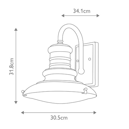 Kinkiet zewnętrzny Redding Station (FE-REDDING2-M-PDB) - Elstead Lighting