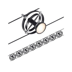 System linkowy DC zest Cardan max.8x7W GU5,3 Cz-mt /Chrom 230V/12V DC 60VA metal (PL94494) - Paulmann