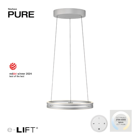 PURE E-LOOP LAMPA WISZĄCA ALUMINIUM (2550-95) - Paul Neuhaus
