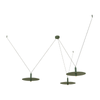 PENDANT LED LIGHT 3X7W 3000K METAL ARMY GREEN (23230 Zambelis) - Zambelis