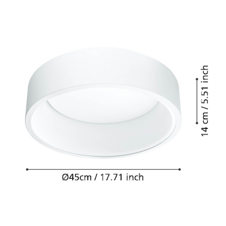 Lampa Sufitowa MARGHERA 1 biały (39286) - EGLO