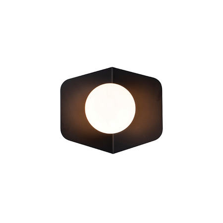 WALL LIGHT WITH OPAL GLASS 1xG9 MAX 7W BLACK MAT (20348-S Zambelis) - Zambelis