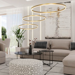 PENDANT LED 42W 300K ALUMINIUM & ACRYLIC GOLD (22239 Zambelis) - Zambelis