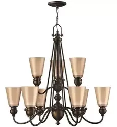 	 	 	  Lampa wisząca MAYFLOWER kol. STARY BRĄZ (HK/MAYFLOWER9) - Hinkley - Elstead Lighting - żyrandol