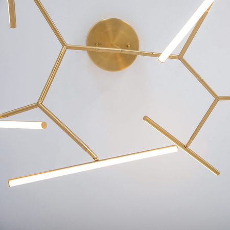 CEILING LIGHT 68W 3000K ALUMINUM & SILICON DIMMABLE ALL ANTIQUE GOLD COLOR (2073 Zambelis) - Zambelis