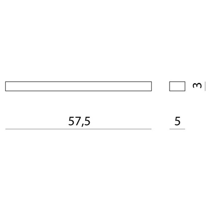TABLA Plafon listwa mały czarny 3000K (67522) - Ramko