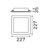 Oprawa wpuszczana Panel Groove (124025) - Ideal Lux 