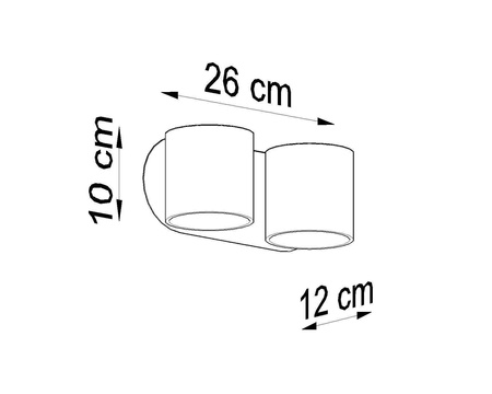 Kinkiet ORBIS 2 czarny (SL.0660) - Sollux
