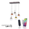 Lampa na pilota i aplikację, z płynną regulacją wysokości Q-KON MULTIKOLOR (2743-70) - Paul Neuhaus