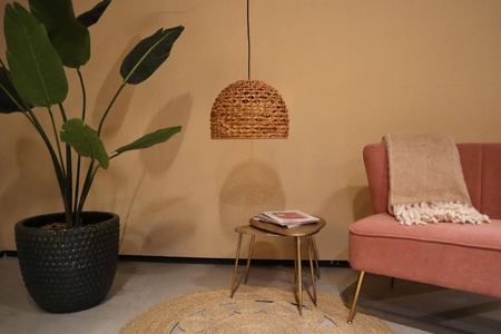 Lampa wisząca Boho ażurowa Hiacynt wodny 46x46x134cm (55874-017) - DIJK