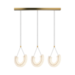 LINE LED LIGHT 33W 3000K ALUMINIUM-GLASS GOLD (23031 Zambelis) - Zambelis