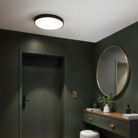 Plafon Natynkowy LED 50cm Okrągły BB02 50W 3000K Czarny - DomenoLED